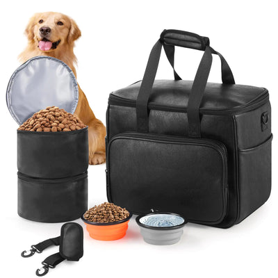Leather Dog Food Bag